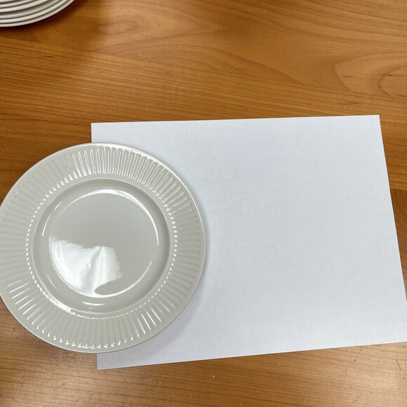 Johnson Brothers Athena Bread and Butter Plates Ivory Ribbed Border Lot of 6 - Picture 11 of 11